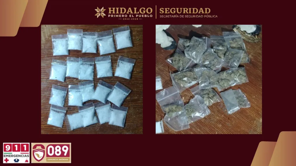 Detienen a dos presuntos narcomenudistas en Hidalgo; uno salió del CERESO el mismo día