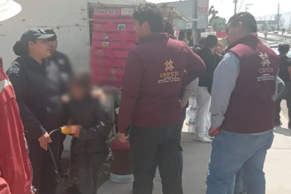 Menor localizada sobre la carretera Pachuca-Actopan tras incidente