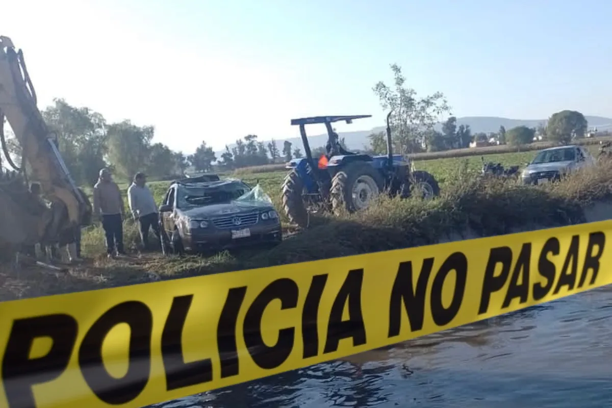 Mujer muere ahogada tras accidente en el canal de aguas negras de Mixquiahuala