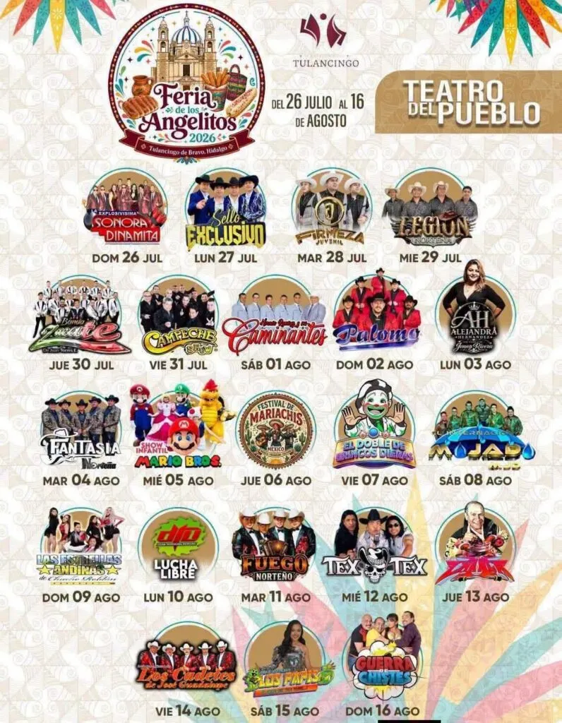 Feria de los Angelitos Tulancingo 2026: todo sobre los artistas del Teatro del Pueblo