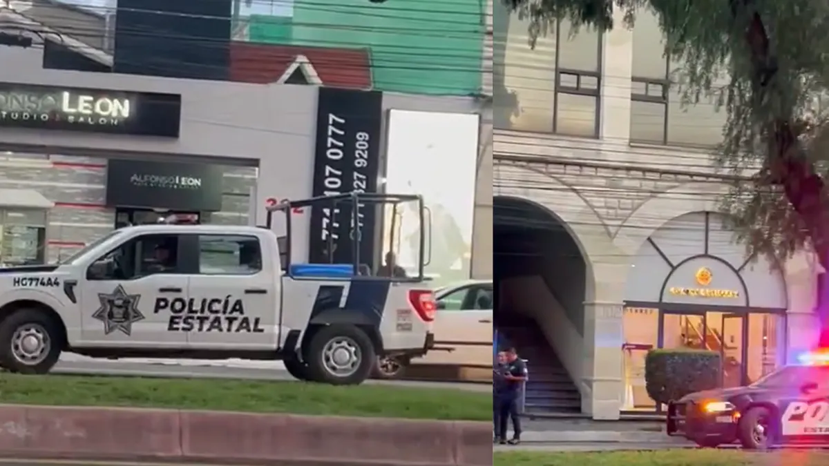 Movilización policial en Pachuca tras presunto robo en despacho jurídico ubicado en el bulevar Valle de San Javier.