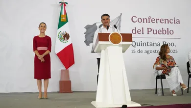 Claudia Sheinbaum anunció en Quintana Roo una baja histórica en homicidios y proyectos turísticos y de vivienda por más de 2 mil mdd.