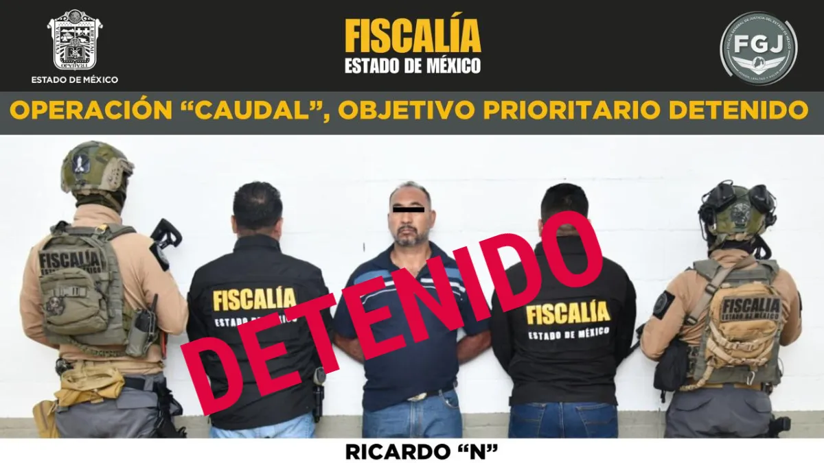 Autoridades detienen a Ricardo N, operador de tomas de agua clandestinas en Ecatepec. Esto podría frenar una de las actividades más lucrativas del grupo criminal.