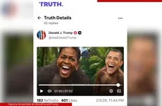 Trump publica y luego borra video de Obama y Michelle como monos