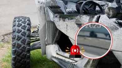 Imágenes del tráiler arrastrando la cuatrimoto antes del fatal desenlace.