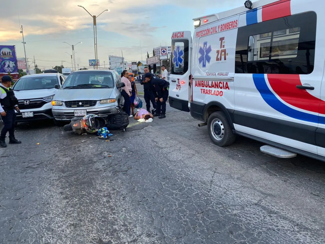 Choque en Tizayuca: dos heridos en aparatoso accidente