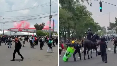 Lo que comenzó como una protesta terminó en momentos de tensión cerca del Estadio Azteca durante la inauguración del Mundial 2026.