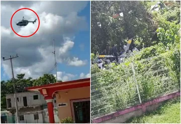 VIDEO | Momento exacto en el que se desploma helicóptero en Tabasco