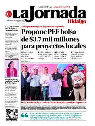La Jornada Hidalgo | 10 de septiembre de 2026