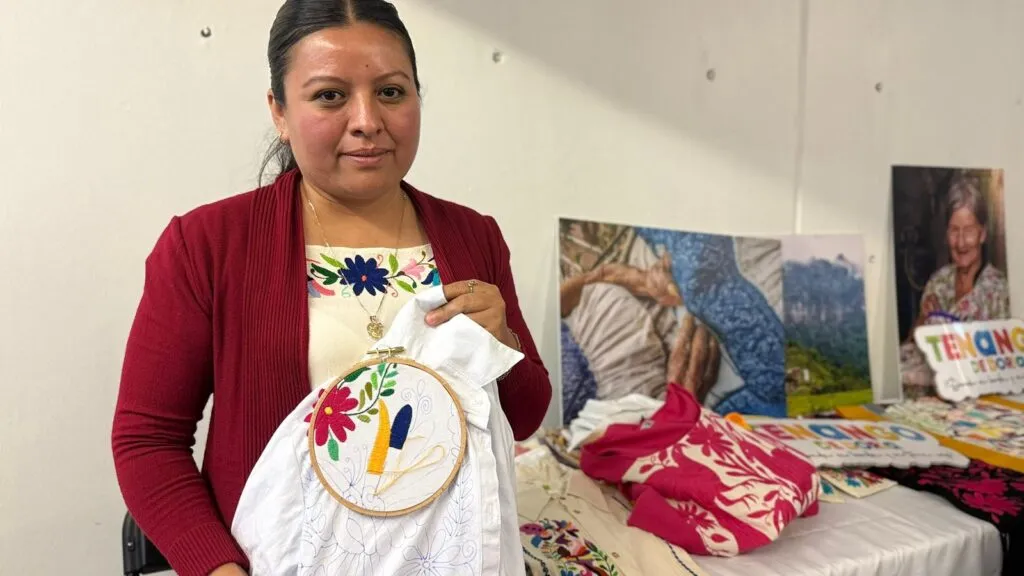 Bordadora de Tenango de Doria preserva tradición durante 25 años