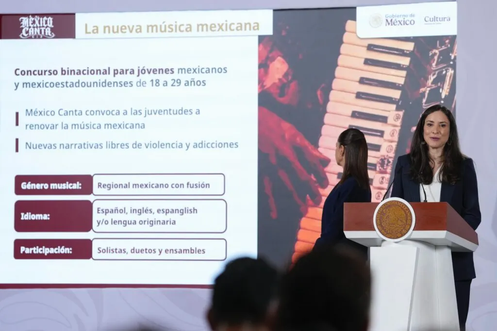 Claudia Sheinbaum presenta a los siete semifinalistas mexicoestadounidenses de México Canta 2026
