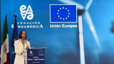 Luz Elena González presenta la visión de cooperación energética México-Unión Europea durante el sexto Foro México-UE.