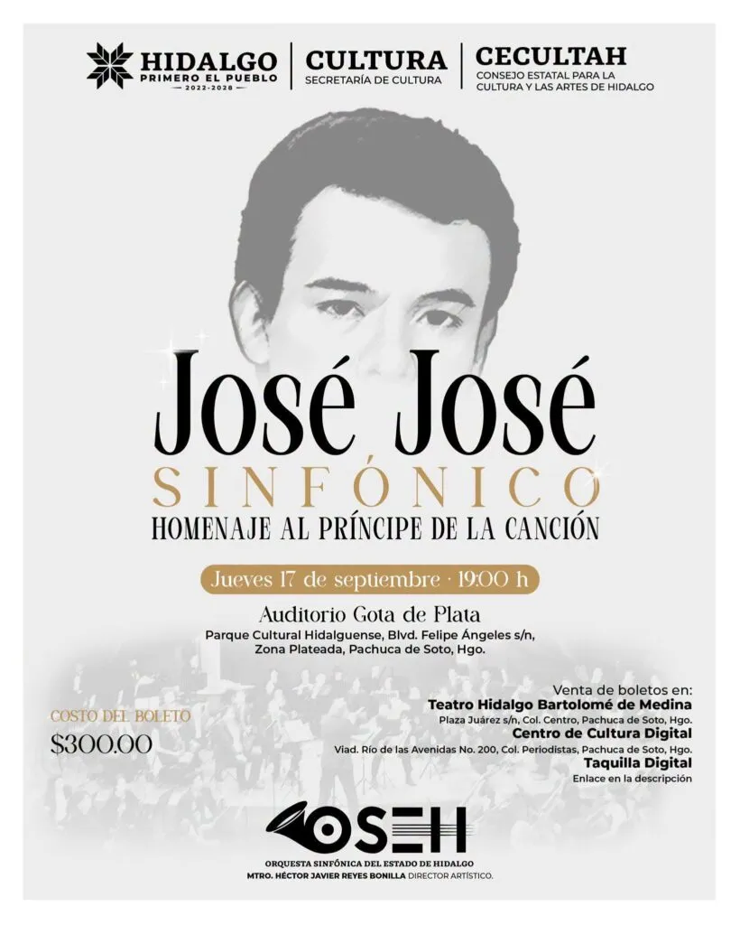 José José Sinfónico llegará a Pachuca: conoce fecha, precio y repertorio