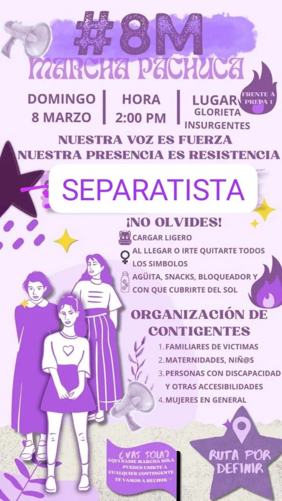 Convocan a marcha este 8M en Pachuca