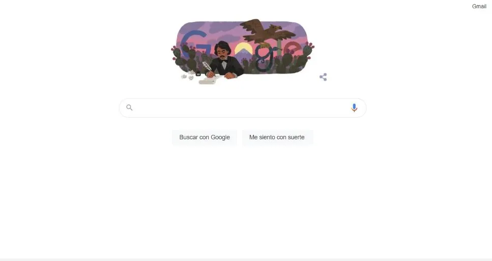 Doodle conmemora el natalicio de Francisco González Bocanegra