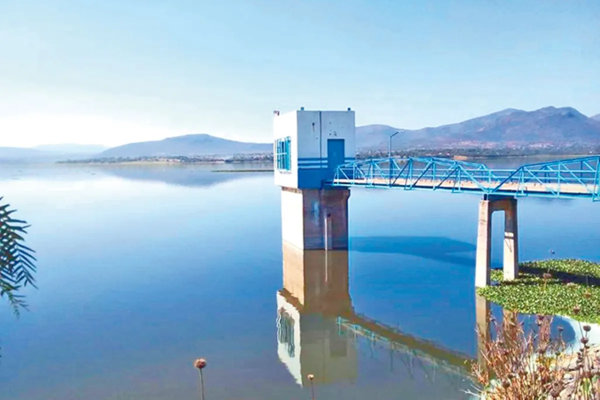 Foto de la presa Endhó, una de las presas de Hidalgo que se encuentran debajo de su capacidad.