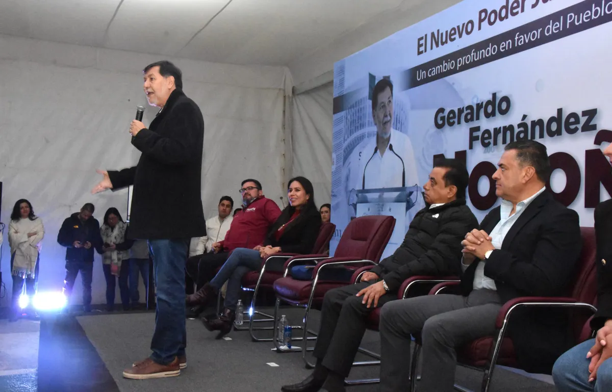Noroña encabeza evento “Democratización de elección al nuevo Poder Judicial”