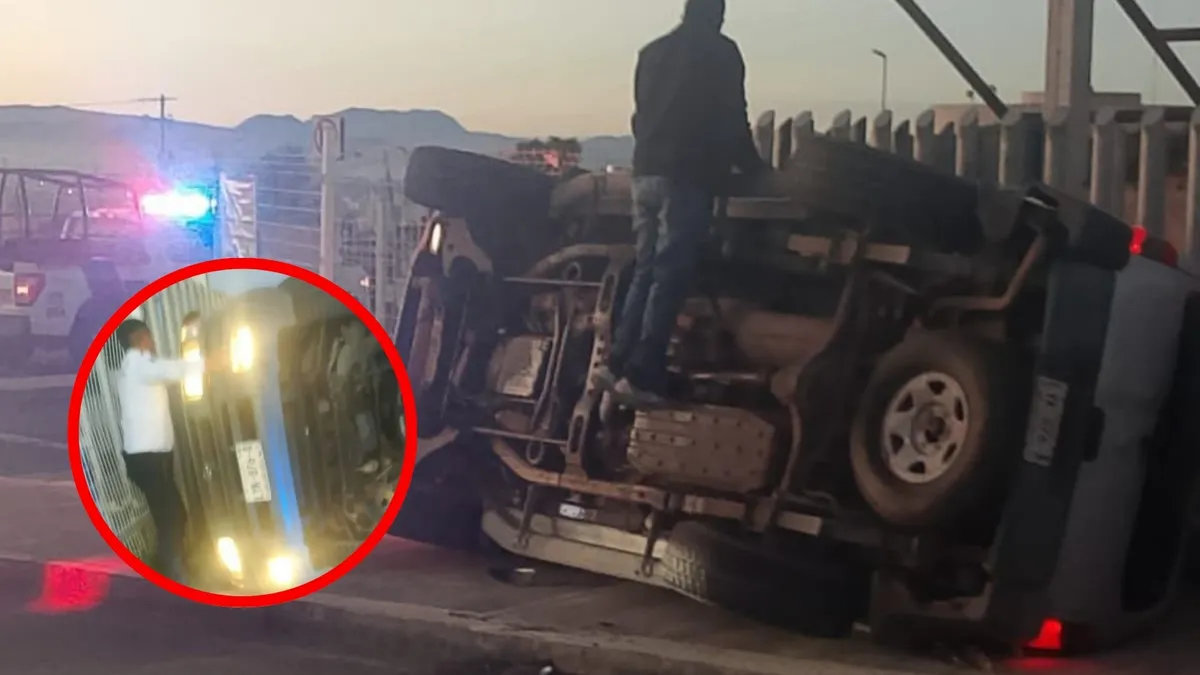 Volcadura de camioneta frente a la UAEH en Pachuca-Actopan