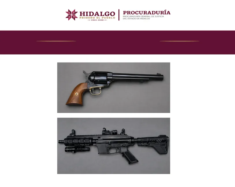 Cateo en Tula deja dos detenidos, armas y presuntas drogas aseguradas
