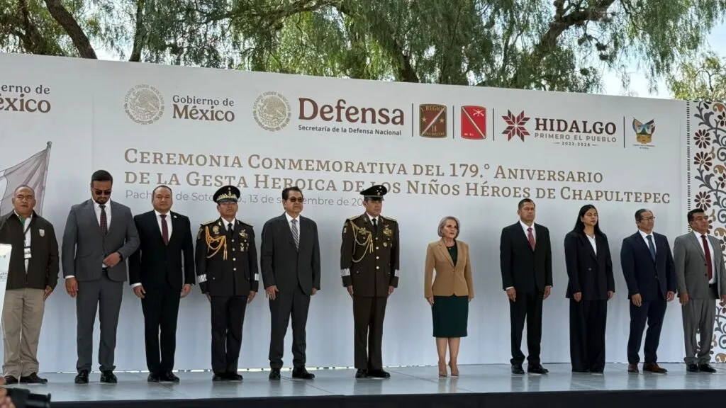 Niños Héroes son recordados en Hidalgo durante ceremonia del 13 de septiembre