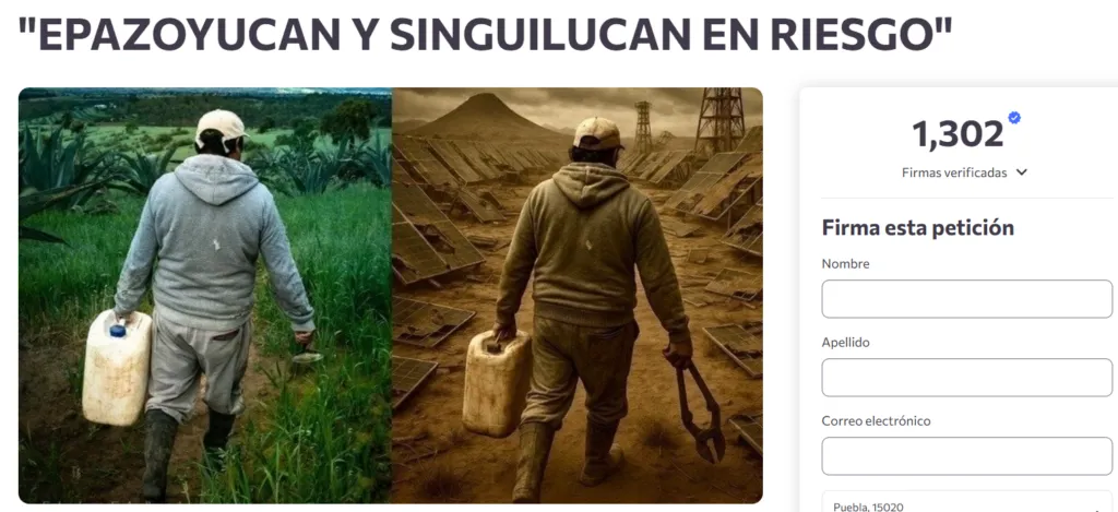 Ciudadanos se oponen a parque fotovoltaico en Hidalgo por riesgo ambiental y cultural