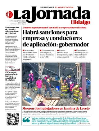 La Jornada Hidalgo | 20 de octubre de 2026