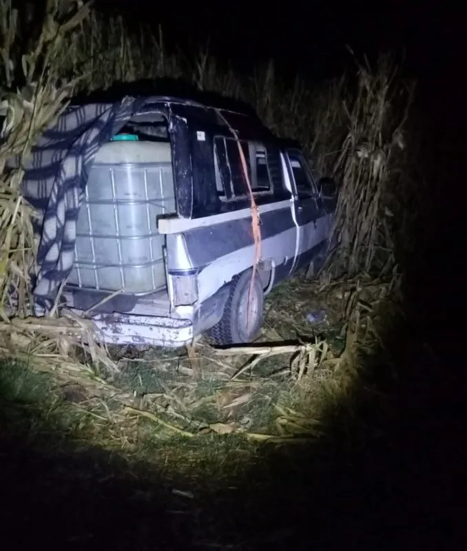 Tlahuelilpan: aseguran camioneta que transportaba huachicol