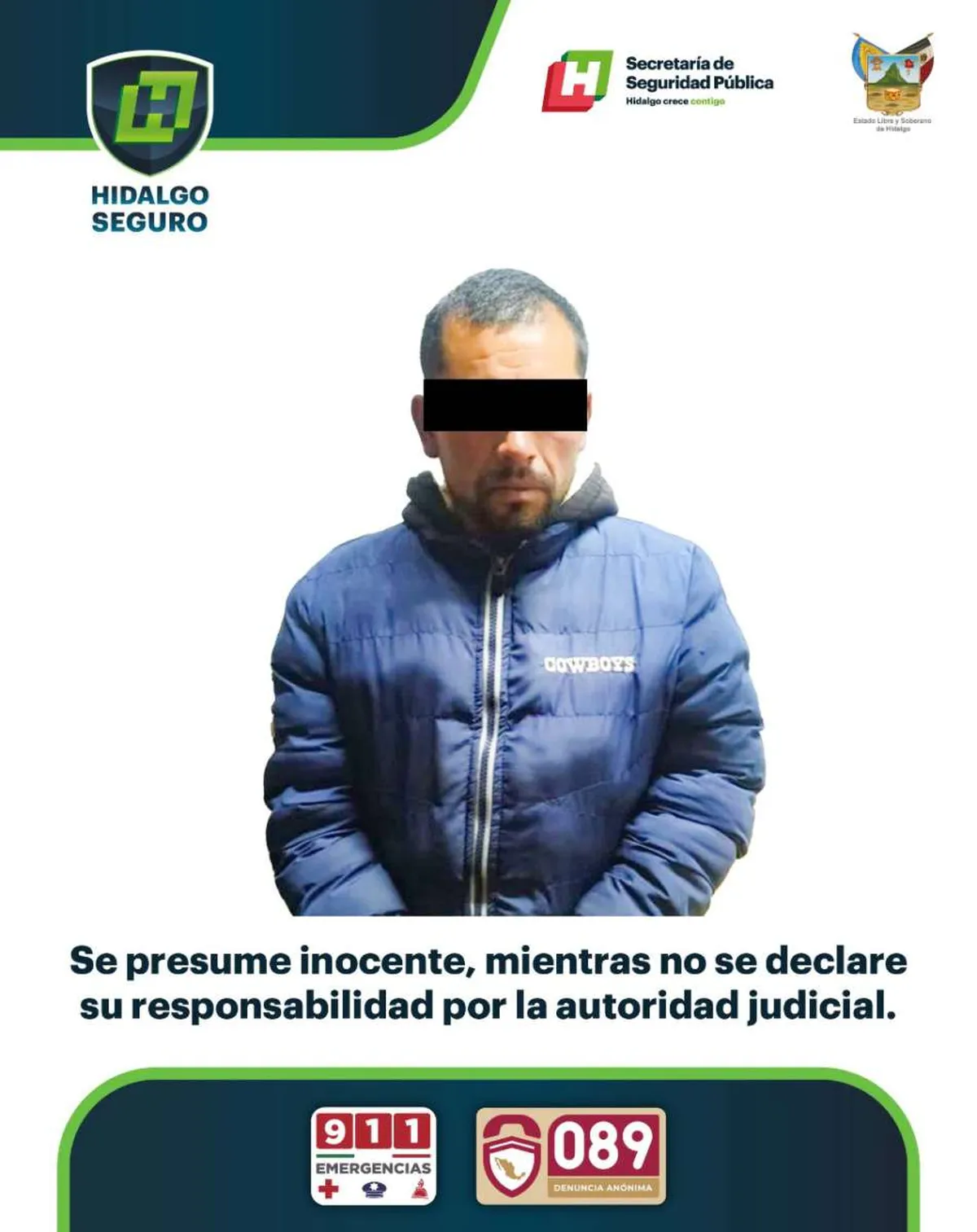 Atrapan a tres por robo de auto en Tulancingo