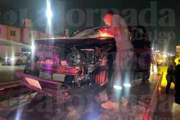 Camioneta involucrada en atropellamiento durante festejos en Zempoala.