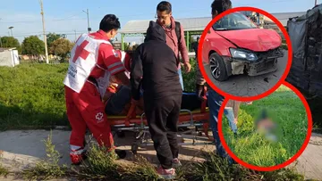 Motociclista lesionado tras accidente en avenida Eje Central, Tulancingo.
