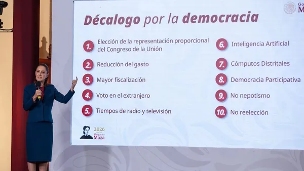 Claudia Sheinbaum confirmó el envío de la reforma electoral a la Cámara de Diputados.