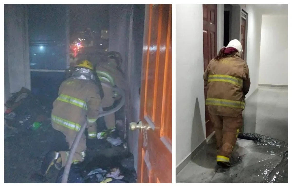 Tlahuelilpan: incendio en edificio de departamentos genera alarma