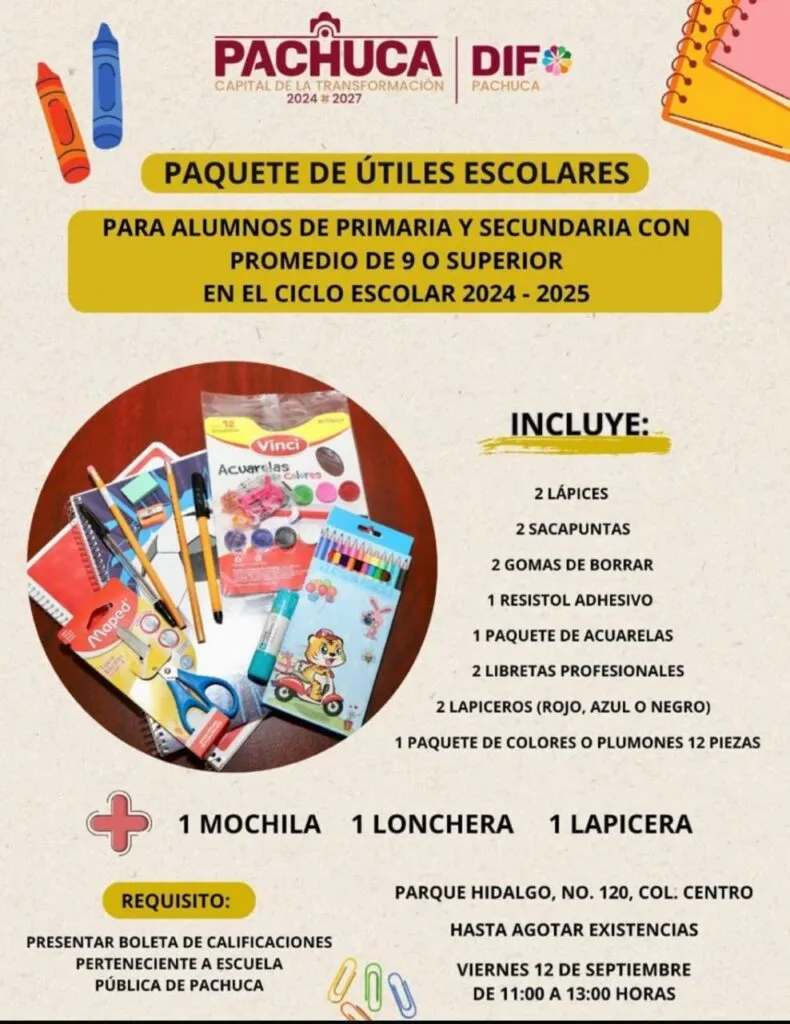 Revisa dónde entregarán útiles escolares GRATUITOS este viernes