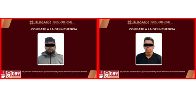 detenidos por robo en Pachuca y Mineral de la Reforma