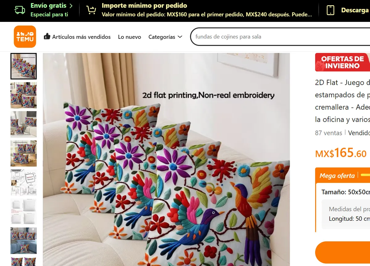 Temu oferta tenangos