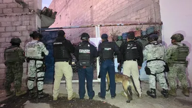 Droga y arma aseguradas durante operativo en Tolcayuca.