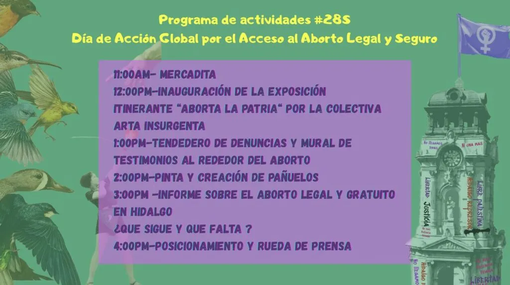 Pachuca se une al Día de Acción Global por el Aborto Seguro: conoce el programa