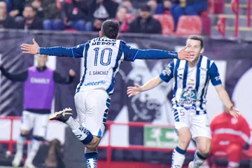 Foto de jugadores de Pachuca, que derrotaron a Xolos en Tijuana.