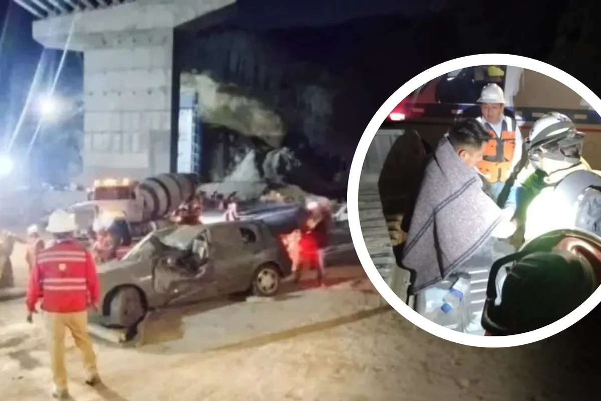 Accidente en la carretera Pachuca-Huejutla: cimbra cae sobre vehículo, reportan un herido