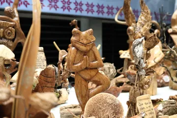 Artesanos hidalguenses en evento cultural de Los Pinos.