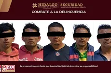 Cinco detenidos por motocicleta robada en Mineral de la Reforma