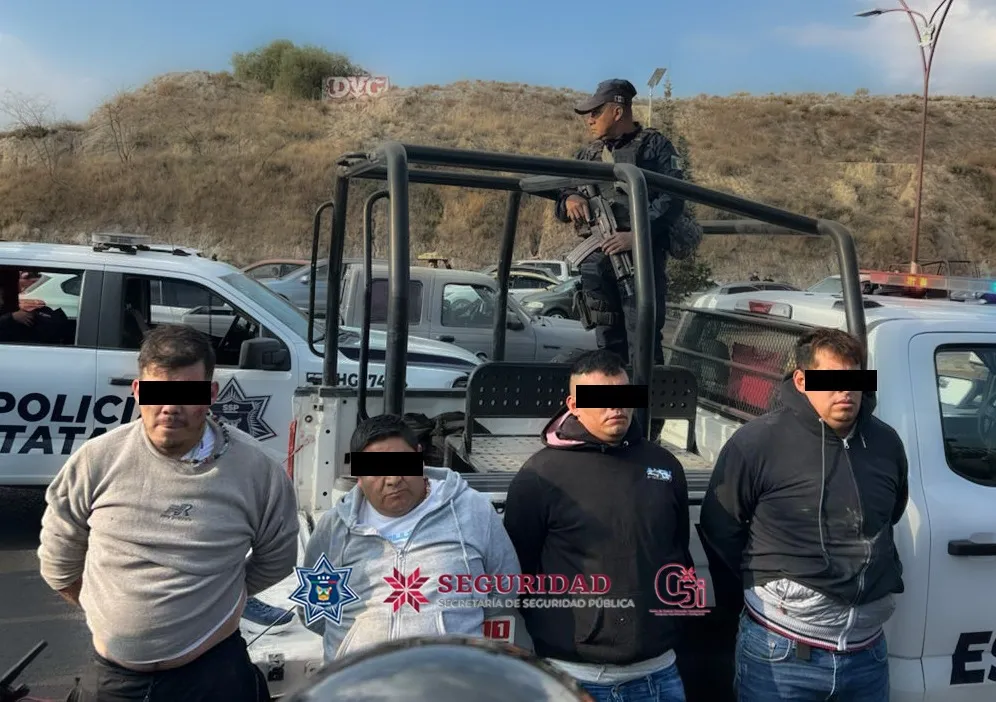 ¡Intentaron huir y con arma! Detienen a cuatro hombres tras persecución en Pachuca