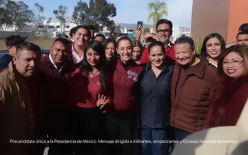 Claudia Sheinbaum llega a Tulancingo, la reciben al grito de “Presidenta”
