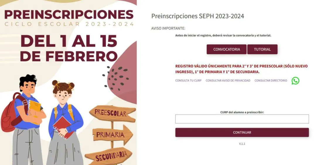 Preinscripciones Hidalgo 2023: ¿cómo, cuándo y dónde hacerla?