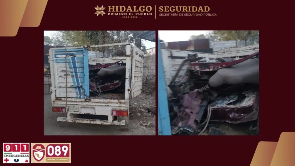 Policía de Hidalgo detiene a dos hombres por robo de autopartes en Huejutla