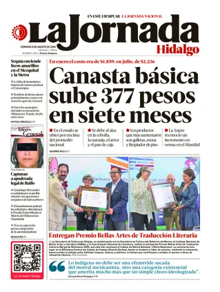 La Jornada Hidalgo | 09 de agosto de 2026