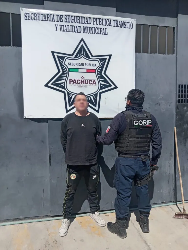Capturan a hombre tras reporte ciudadano en Pachuca