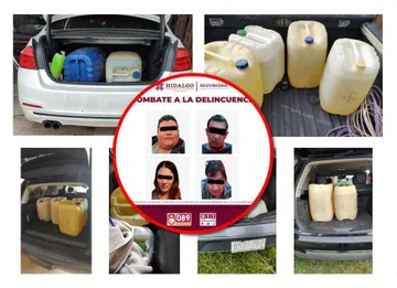 Capturan a 4 presuntos huachicoleros en Nopala