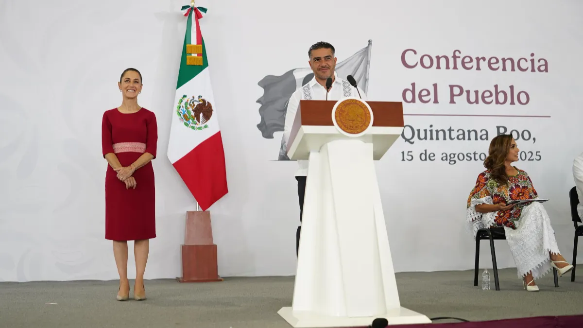 Claudia Sheinbaum anunció en Quintana Roo una baja histórica en homicidios y proyectos turísticos y de vivienda por más de 2 mil mdd.