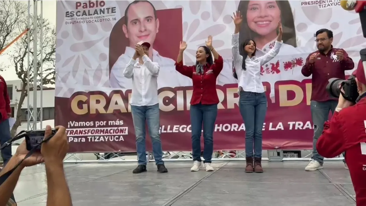 Candidatos de Morena cierran campaña de manera conjunta en Tizayuca